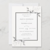 Elegante rustikale Eukalyptus Frame Winter Wedding Einladung (Vorderseite)