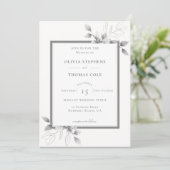 Elegante rustikale Eukalyptus Frame Winter Wedding Einladung (Stehend Vorderseite)