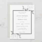 Elegante rustikale Eukalyptus Frame Winter Wedding Einladung (Vorne/Hinten)