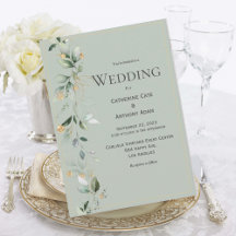 Elegante Rustikale Eukalyptus Sage Green Gold Wedd
