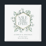 Elegante rustikale Eukalyptus Wedding Save the Dat Magnet<br><div class="desc">Elegante rustikale Eukalyptus Wedding Save the Date Magnet</div>