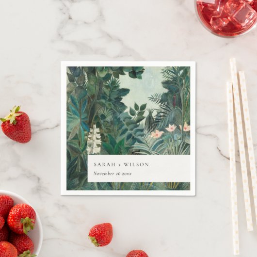 Elegante Rustikale Exotische Hochzeit des tropisch Serviette (Beispiel)