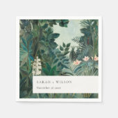 Elegante Rustikale Exotische Hochzeit des tropisch Serviette (Vorderseite)