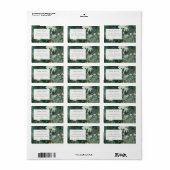 Elegante rustikale exotische tropische Regenwaldad Adressaufkleber (Vorne)