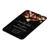 Elegante Rustikale Fall-Blume, die das Datum hochh Magnet (Linke Seite)