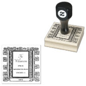 Elegante rustikale Familienname Rücksendeadresse Gummistempel (Stempel)