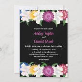 Elegante rustikale farbenfrohe Rose Hochzeit der S Einladung (Vorderseite)