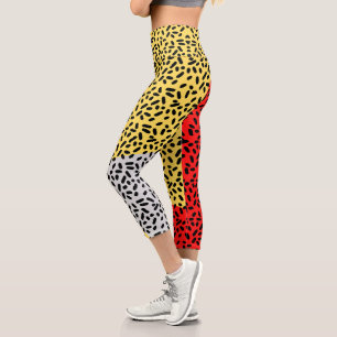 Elegante rustikale Farbpunkte Capri Leggings