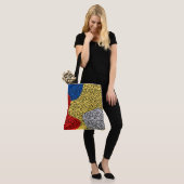 Elegante rustikale Farbpunkte Tasche (Am Model)