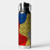 Elegante rustikale Farbpunkte Trinkflasche (Vorderseite)