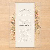 Elegante Rustikale Fesselpartei Acryleinladungen (Vorderseite)