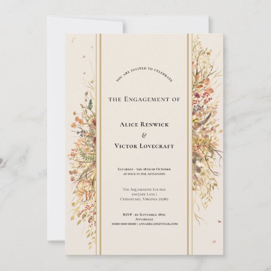 Elegante Rustikale Fesselpartei Einladung (Vorderseite)