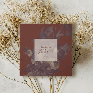 Elegante Rustikale Florale Hochzeitsdusche Terrako Gästebuch