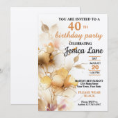 Elegante Rustikale Geburtstagsparty Einladung (Vorne/Hinten)