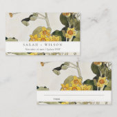 Elegante rustikale, gelbe Daffodil-Blumenhochzeit Platzkarte (Vorne/Hinten)