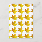 Elegante Rustikale Gold-Blätter fallen blutige Hoc Begleitkarte (Rückseite)