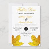 Elegante Rustikale Gold-Blätter fallen blutige Hoc Einladung (Vorderseite)