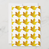 Elegante Rustikale Gold Blätter fallen unter die B Einladung (Rückseite)