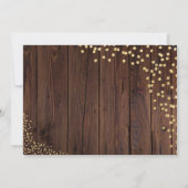 Elegante Rustikale GoldglitterErntedankend Einladu Einladung (Rückseite)