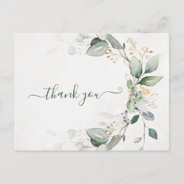 Elegante Rustikale Goldgräber Eukalyptus Moderne Postkarte