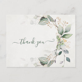 Elegante Rustikale Goldgräber Eukalyptus Moderne Postkarte