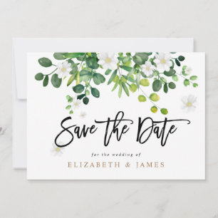 Elegante rustikale Grün-Hochzeit - Save The Date