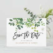 Elegante rustikale Grün-Hochzeit - Save The Date (Stehend Vorderseite)