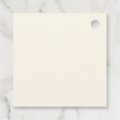 Elegante rustikale, grüne Blütenhochzeit Geschenkanhänger (Rückseite)