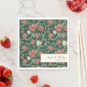 Elegante rustikale, grüne Blütenhochzeit Serviette (Beispiel)