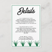 Elegante rustikale grüne Gras Hochzeit im Herbst D Begleitkarte (Vorderseite)