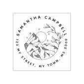 Elegante rustikale, handgezeichnet Rücksendeadress Gummistempel (Prägung)