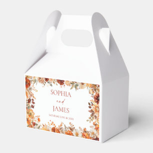 Elegante Rustikale Herbst-Hochzeit Blumenhochzeit Geschenkschachtel