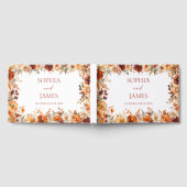 Elegante Rustikale Herbst-Hochzeit mit Blumen Gästebuch (Voll)