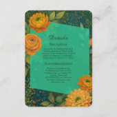 elegante rustikale Herbstblütenhochzeit Begleitkarte (Vorderseite)