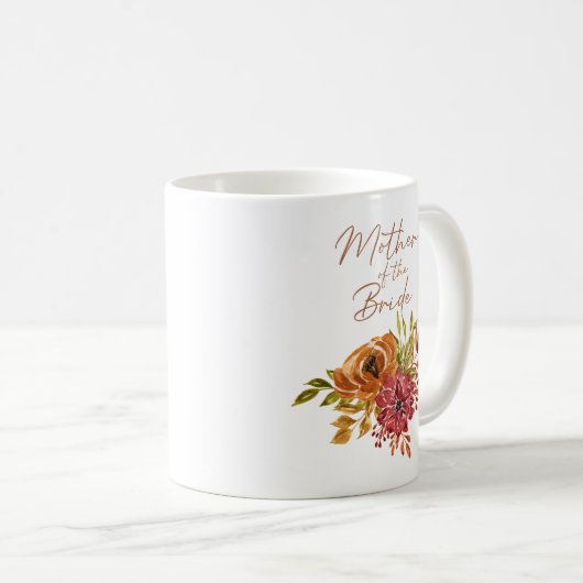 Elegante Rustikale Herbstflormutter des Bride Cof Kaffeetasse (VorderseiteRechts)