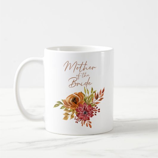 Elegante Rustikale Herbstflormutter des Bride Cof Kaffeetasse (Links)