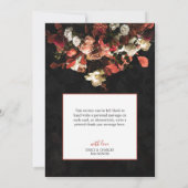 Elegante rustikale Herbsthochzeit-Blume Dankeskarte (Rückseite)