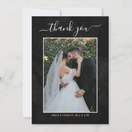 Elegante rustikale Herbsthochzeit-Blume Dankeskarte