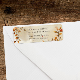 Elegante rustikale Herbsthochzeit Rücksendeadresse