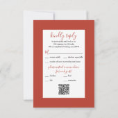 Elegante rustikale Herbstkarten-Blume mit RSVP-Hoc RSVP Karte (Rückseite)