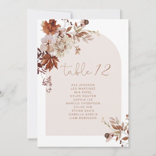 Elegante Rustikale Herbstkarten Einladung (Vorderseite)