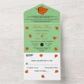 Elegante rustikale Herbstlage hinterlässt die Hoch All In One Einladung (Innen Boden)