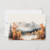 Elegante rustikale Herbstlandschaft mit Textur RSVP Karte (Rückseite)