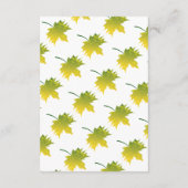 Elegante rustikale Herbstlaub Herbstblütenhochzeit Begleitkarte (Rückseite)