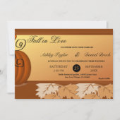 Elegante rustikale Herbstlaub Herbstblütenhochzeit Einladung (Vorderseite)