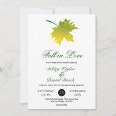 Elegante rustikale Herbstlaub Herbstblütenhochzeit Einladung (Vorderseite)