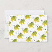 Elegante rustikale Herbstlaub Herbstblütenhochzeit RSVP Karte (Rückseite)