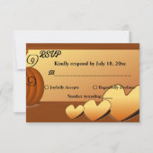 Elegante rustikale Herbstlaub Pumpkin Floral Weddi RSVP Karte (Vorderseite)