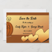 Elegante rustikale Herbstlaub Pumpkin Floral Weddi Save The Date (Vorderseite)
