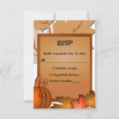 Elegante rustikale Herbstlaub Pumpkin Herbsthochze RSVP Karte (Vorderseite)